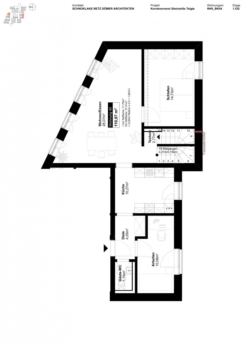 Grundriss Wohnung 1117