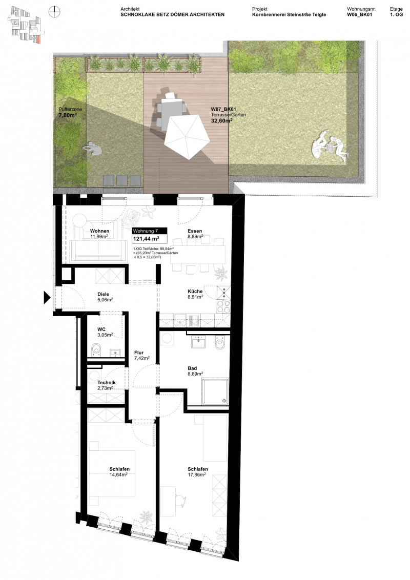Grundriss Wohnung 3105