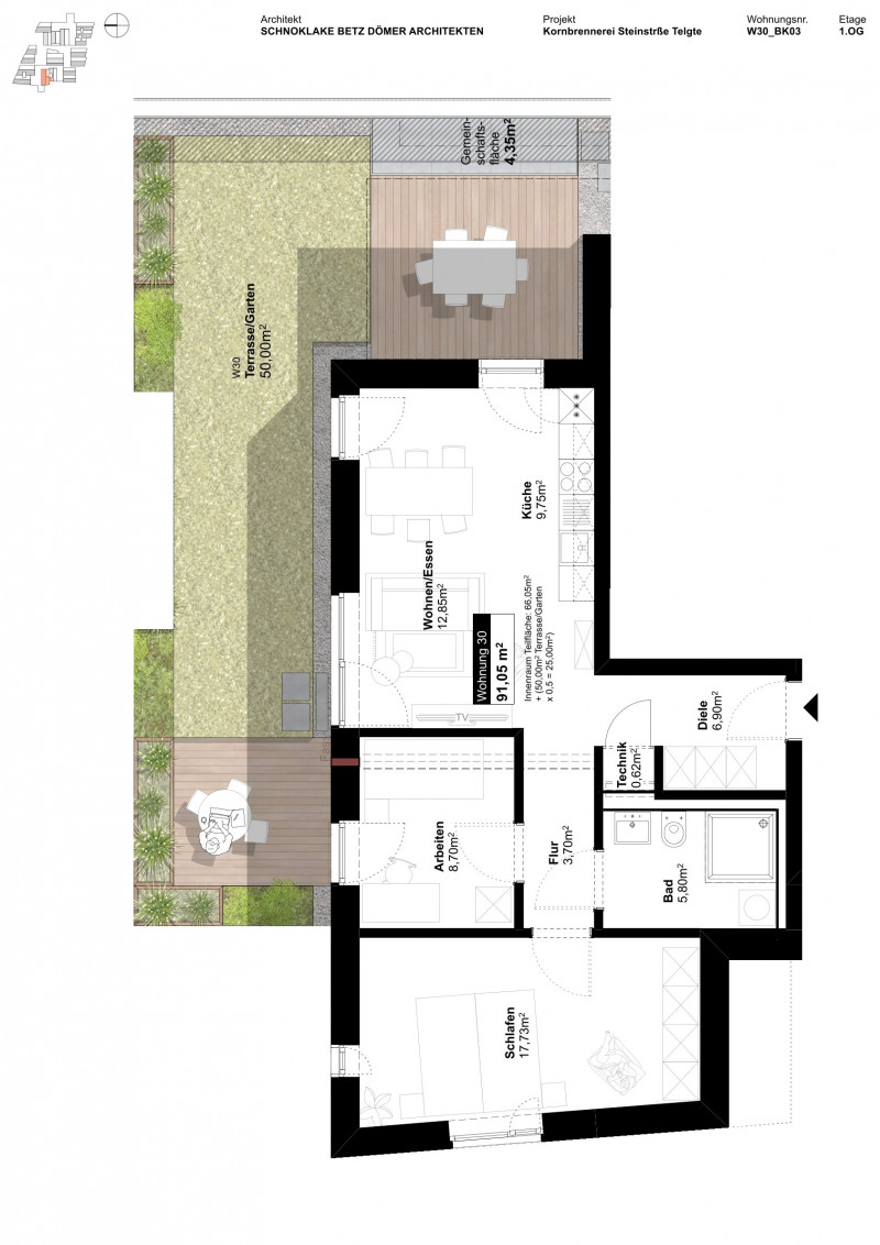 Grundriss Wohnung 1110