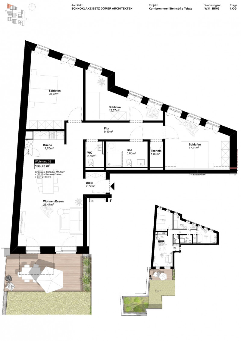 Grundriss Wohnung 1115