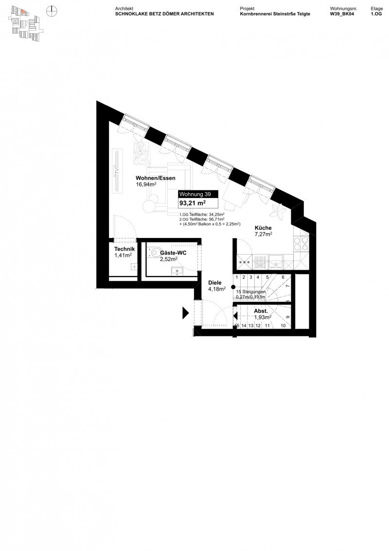 Grundriss Wohnung 1116
